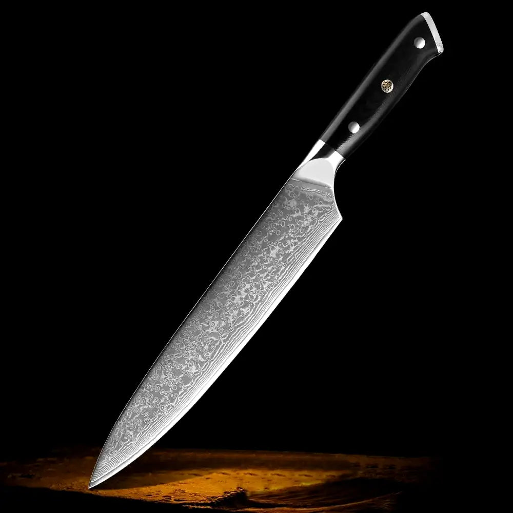 Damascus kitchen knives | Black Edition | Razor-sharp-knives.com