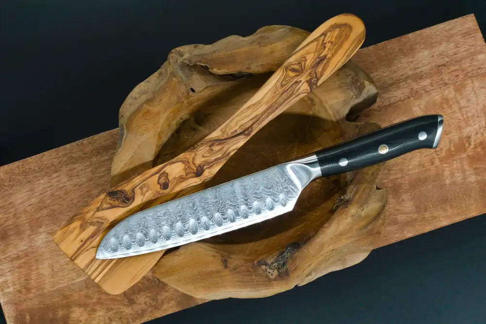 Damascus kitchen knives | Black Edition | Razor-sharp-knives.com