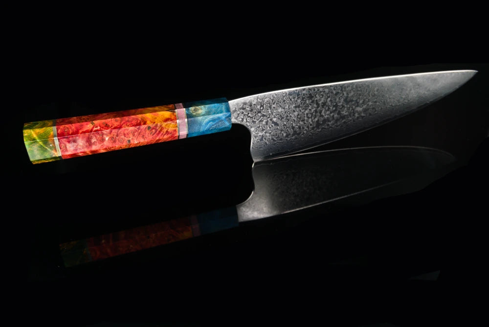 Damascus kitchen knives | Mosaic Edition | Razor-sharp-knives.com