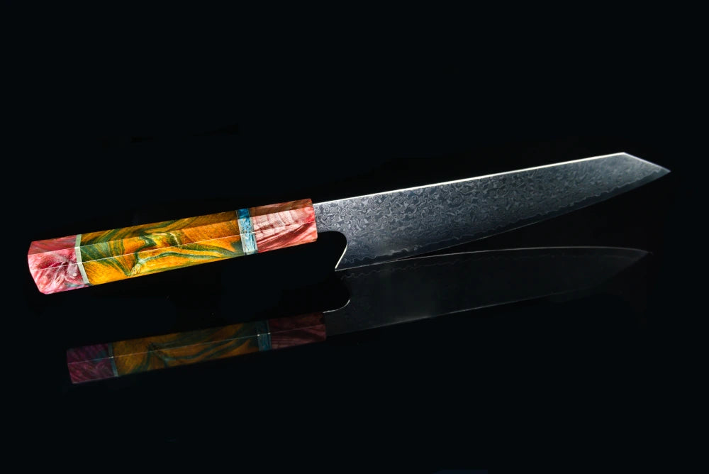 Damascus kitchen knives | Mosaic Edition | Razor-sharp-knives.com