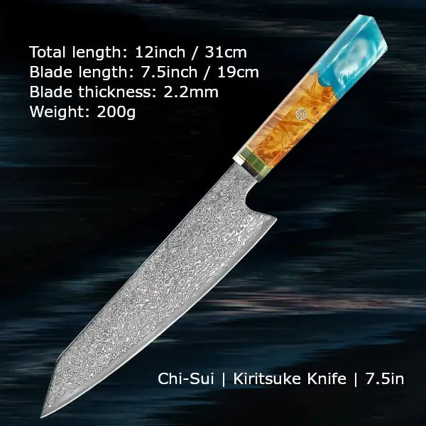 Customize your Damascus Kitchen Knives | Chi-Sui Edition | Razor-sharp-knives.com