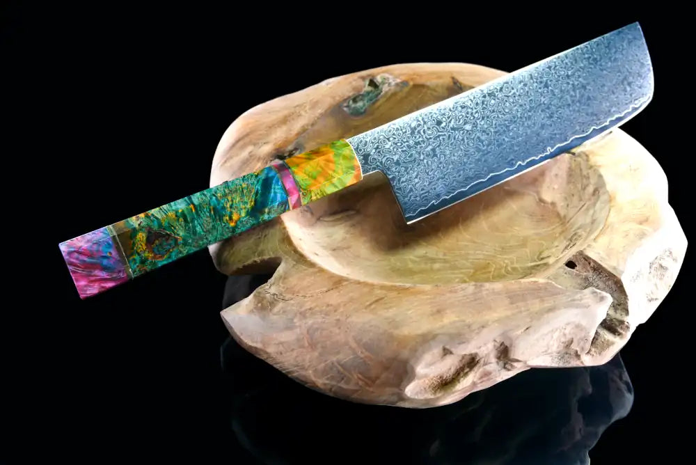 Damascus kitchen knives | Mosaic Edition | Razor-sharp-knives.com