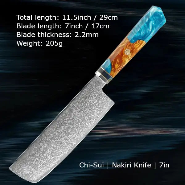 Customize your Damascus Kitchen Knives | Chi-Sui Edition | Razor-sharp-knives.com