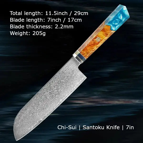 Customize your Damascus Kitchen Knives | Chi-Sui Edition | Razor-sharp-knives.com