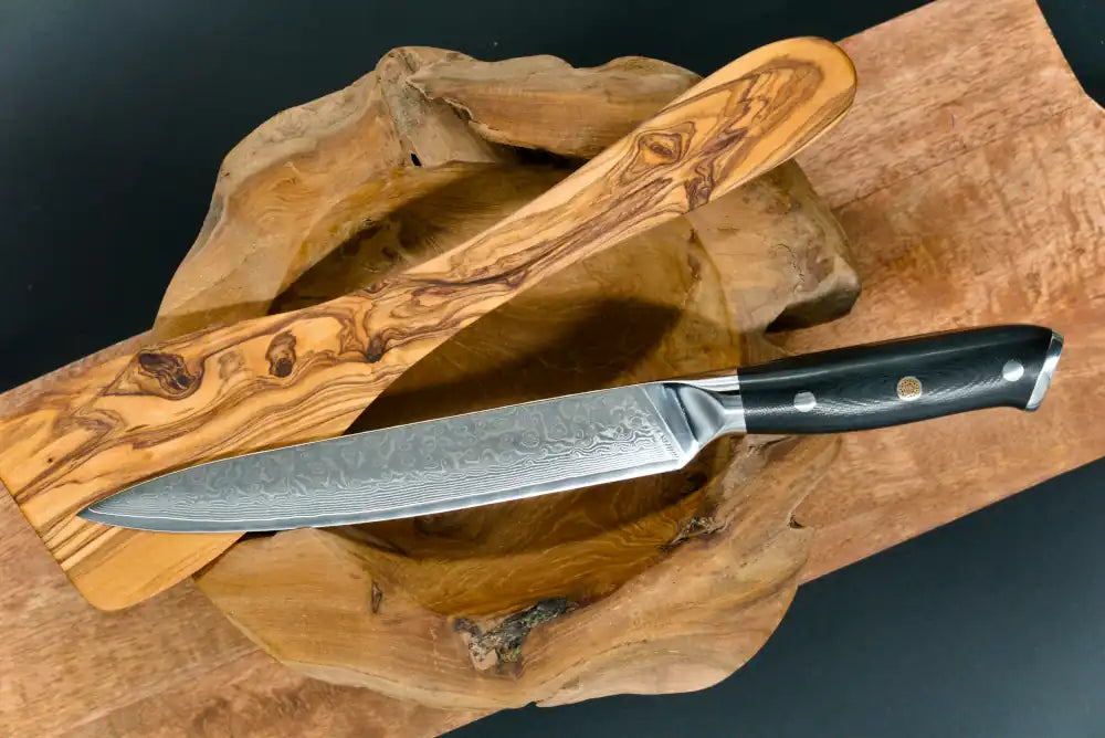 Damascus kitchen knives | Black Edition | Razor-sharp-knives.com