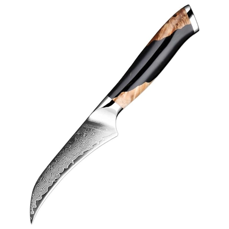 Damask Kitchen Knives - Black Wood Edition - Razor-Sharp - Knives