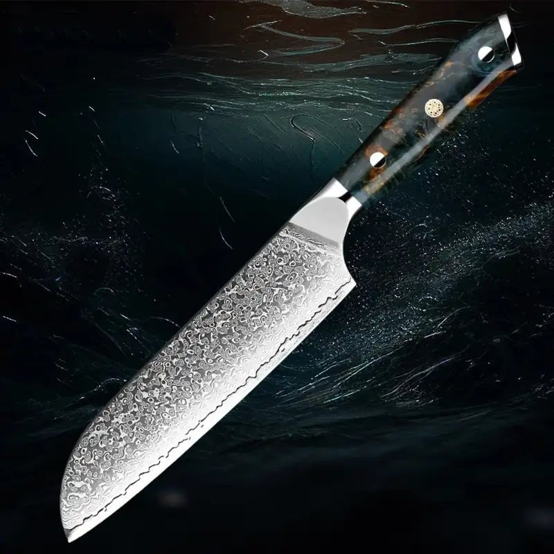 Damasc Kitchen Knife Set - Peacock Edition - Razor-Sharp - Knives