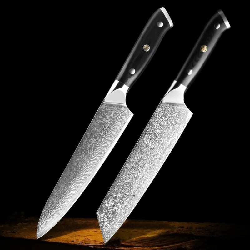 Razor-sharp Damask Knives | Black Edition - Razor-Sharp - Knives
