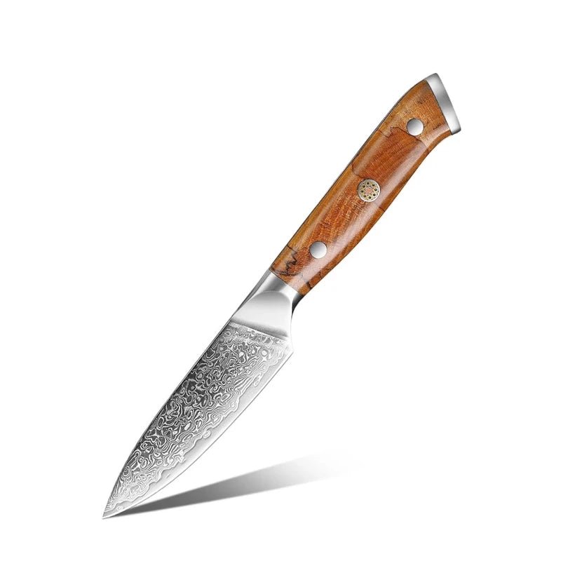 Damask Kitchen Knives - Sandalwood Edition - Razor-Sharp - Knives